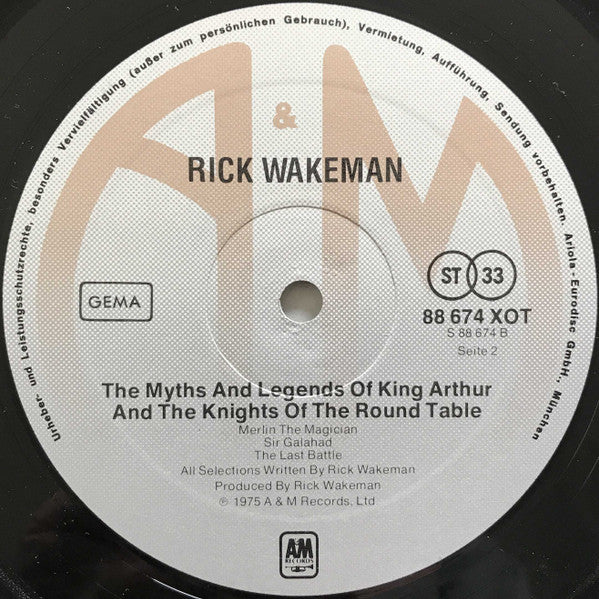 Rick Wakeman : The Myths And Legends Of King Arthur And The Knights Of The Round Table (LP, Album, Gat)
