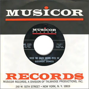 George Jones (2) : When The Grass Grows Over Me / Heartaches And Hangovers (7", Single)