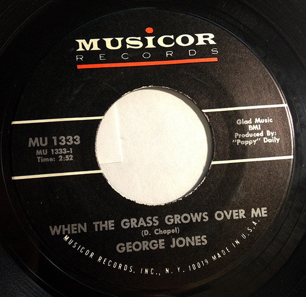 George Jones (2) : When The Grass Grows Over Me / Heartaches And Hangovers (7", Single)