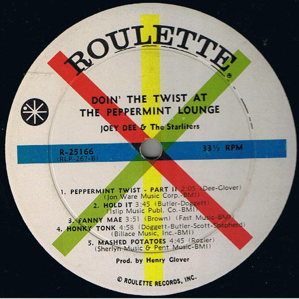Joey Dee And His Starliters* : Doin' The Twist At The Peppermint Lounge (LP, Album, Mono, Abb)