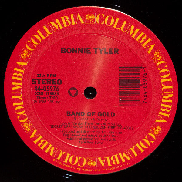 Bonnie Tyler : Band Of Gold (12")