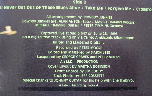 Cowboy Junkies : Whites Off Earth Now!! (LP, Album, RE)