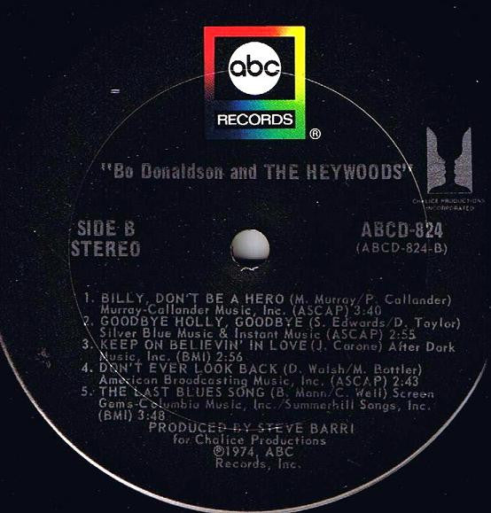 Bo Donaldson And The Heywoods* : Bo Donaldson And The Heywoods (LP, Album, Pit)