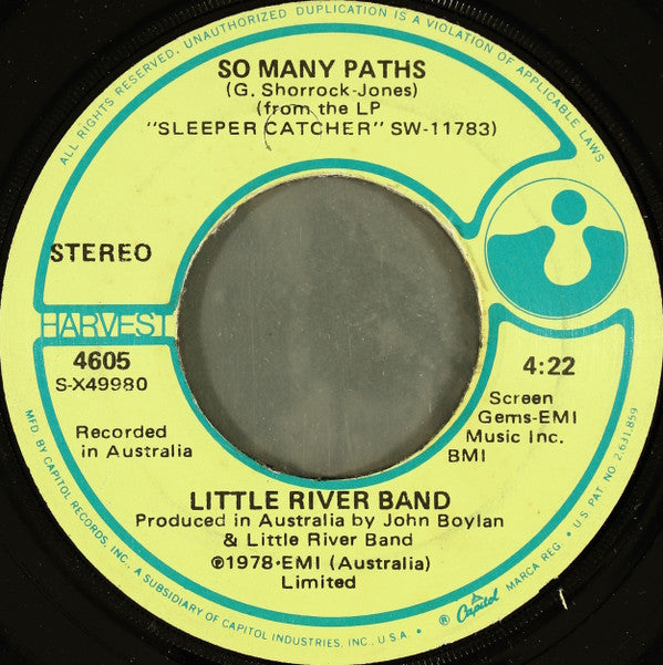 Little River Band : Reminiscing (7", NAM)