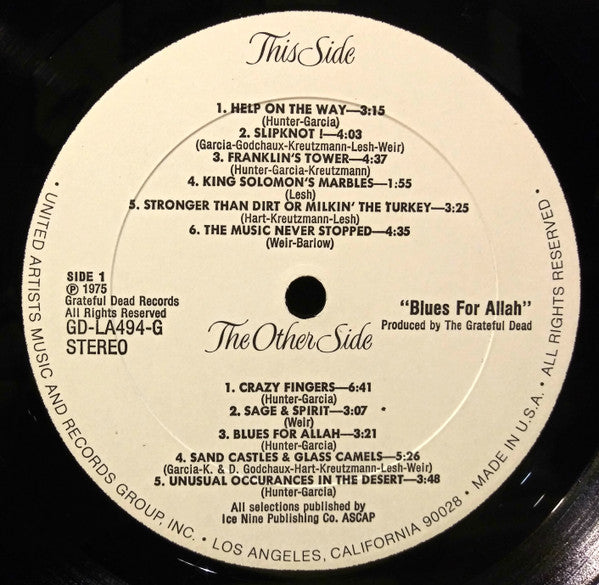 The Grateful Dead : Blues For Allah (LP, Album, All)