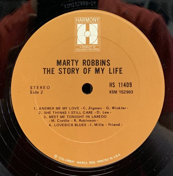Marty Robbins : The Story Of My Life (LP, Album, Comp, Ter)