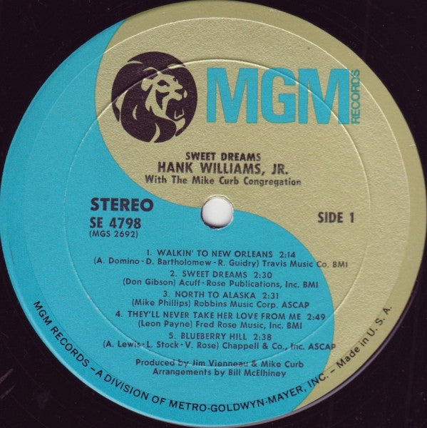 Hank Williams Jr. With Mike Curb Congregation : Sweet Dreams (LP, Album)
