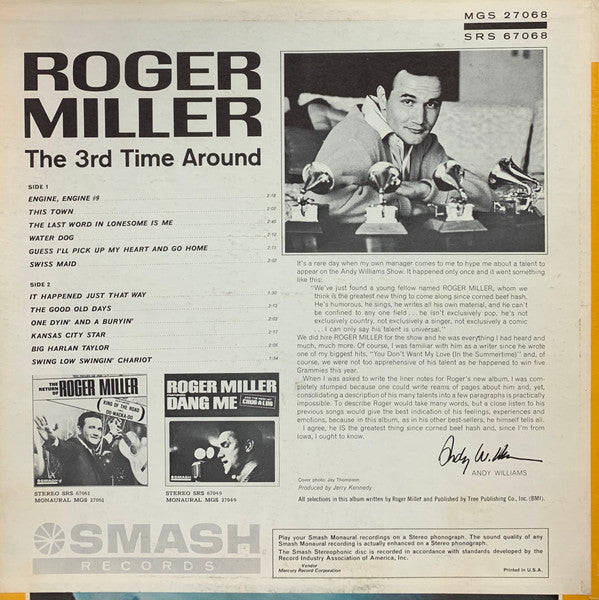 Roger Miller : The 3rd Time Around (LP, Album, Mono, Ter)