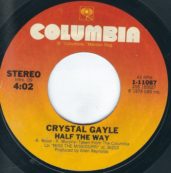 Crystal Gayle : Half The Way / Room For One More (7", Single, Styrene, Ter)