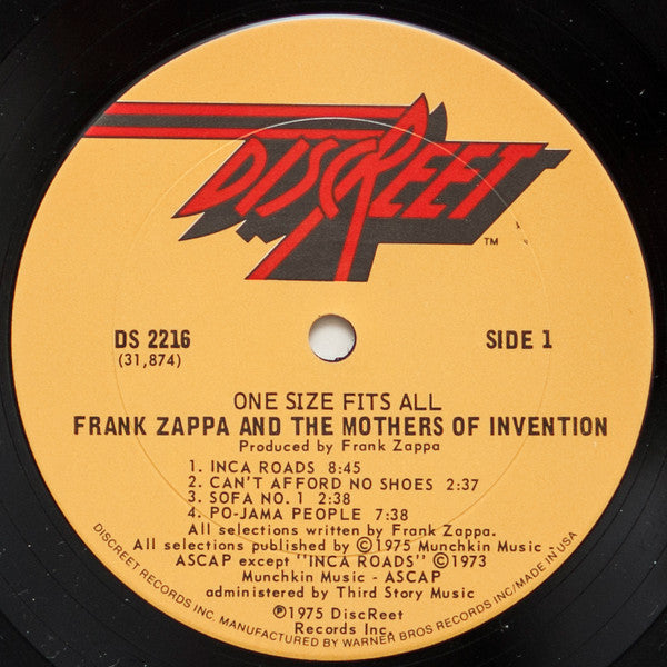 Frank Zappa And The Mothers Of Invention* : One Size Fits All (LP, Album, Ter)