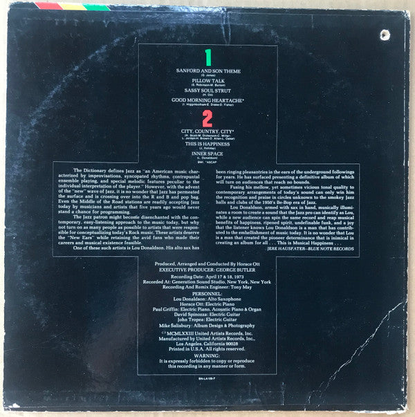 Lou Donaldson : Sassy Soul Strut (LP, Album, Club)