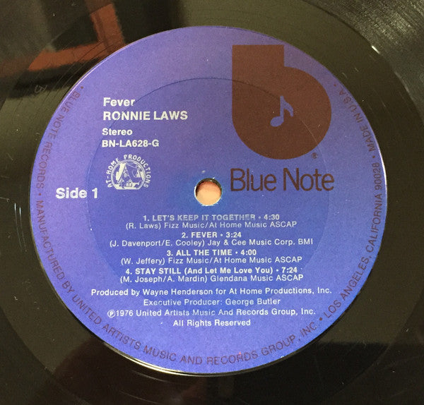 Ronnie Laws : Fever (LP, Album, Ter)