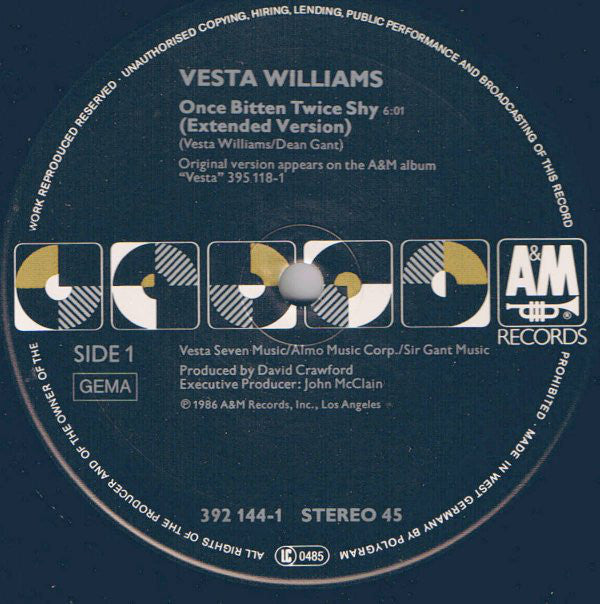 Vesta* : Once Bitten Twice Shy (12", Single)