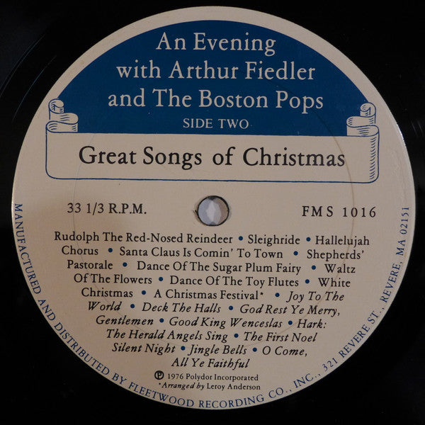 Arthur Fiedler And Boston Pops Orchestra : An Evening With Arthur Fiedler And The Boston Pops (LP, Comp, Gat)