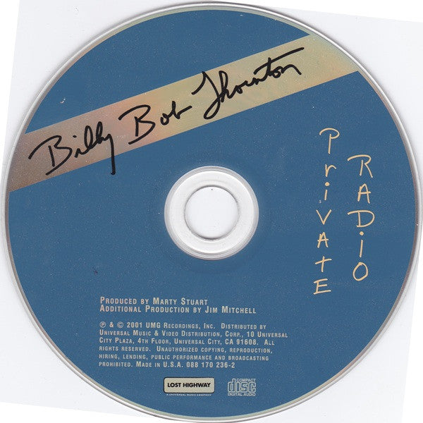 Billy Bob Thornton : Private Radio (CD, Album)