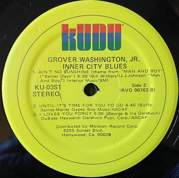 Grover Washington, Jr. : Inner City Blues (LP, Album, RE, SPR)