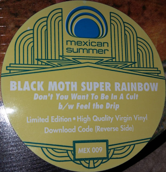 Black Moth Super Rainbow : Don't You Want To Be In A Cult b/w Feel The Drip (12", Single, Ltd, Num, Pic)