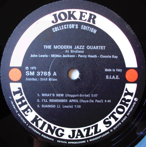 The Modern Jazz Quartet : At Birdland (LP)