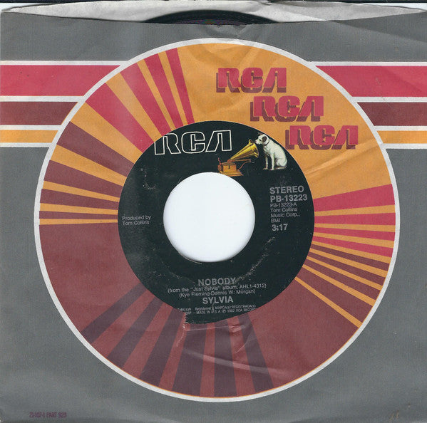 Sylvia (7) : Nobody (7", Single, Styrene, Ind)