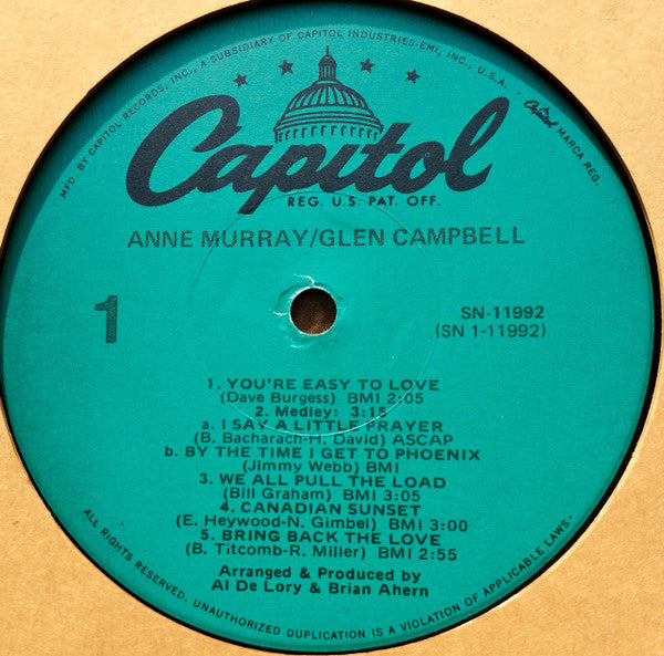 Anne Murray / Glen Campbell : Anne Murray / Glen Campbell (LP, Album, RE)