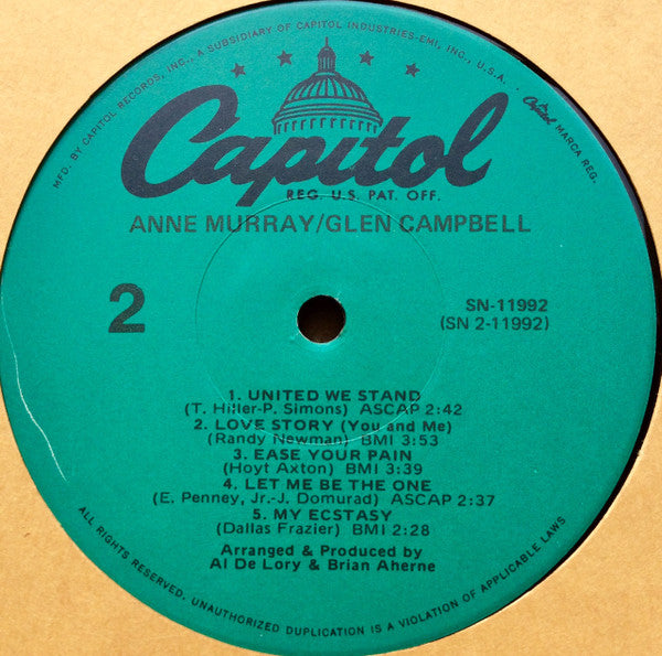 Anne Murray / Glen Campbell : Anne Murray / Glen Campbell (LP, Album, RE)