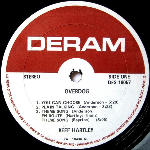 Keef Hartley Band* : Overdog (LP, Album, AL )