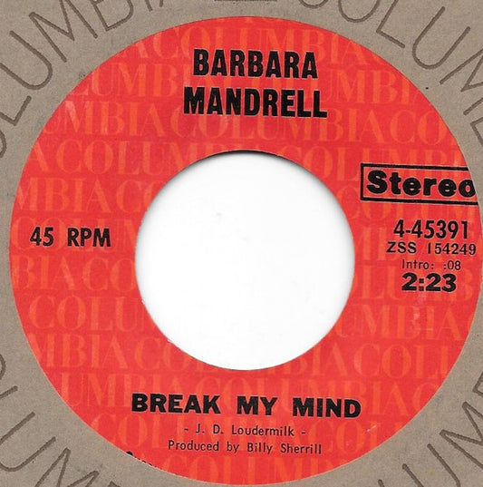 Barbara Mandrell : Break My Mind / Treat Him Right (7", Single)