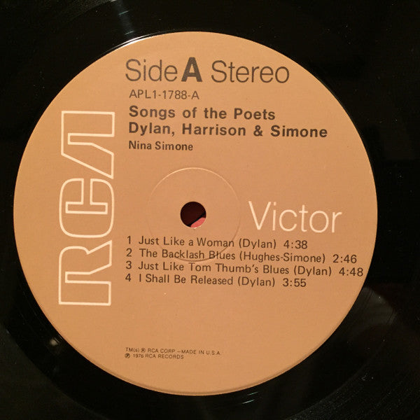 Nina Simone : Songs Of The Poets : Dylan, Harrison & Simone (LP, Comp)