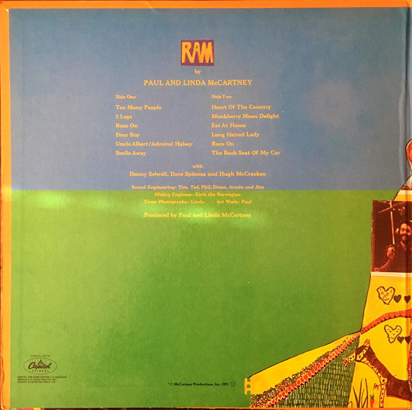Paul & Linda McCartney : Ram (LP, Album, RP, Jac)