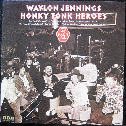 Waylon Jennings : Honky Tonk Heroes (LP, Album, RCA)