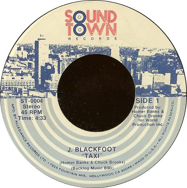 J. Blackfoot : Taxi (7")