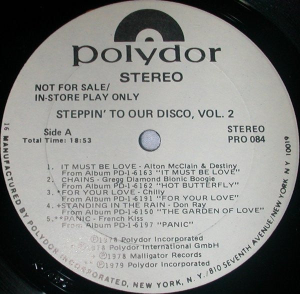 Various : Steppin' To Our Disco - Vol.2 (LP, Comp, Mixed, Promo)