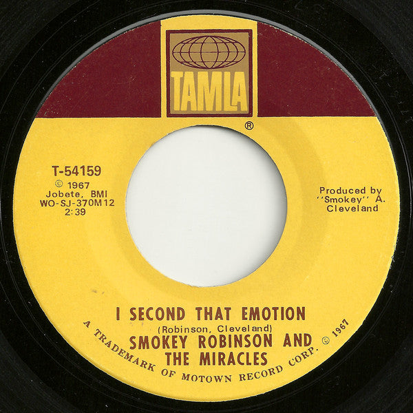 The Miracles : I Second That Emotion (7", Single, ARP)