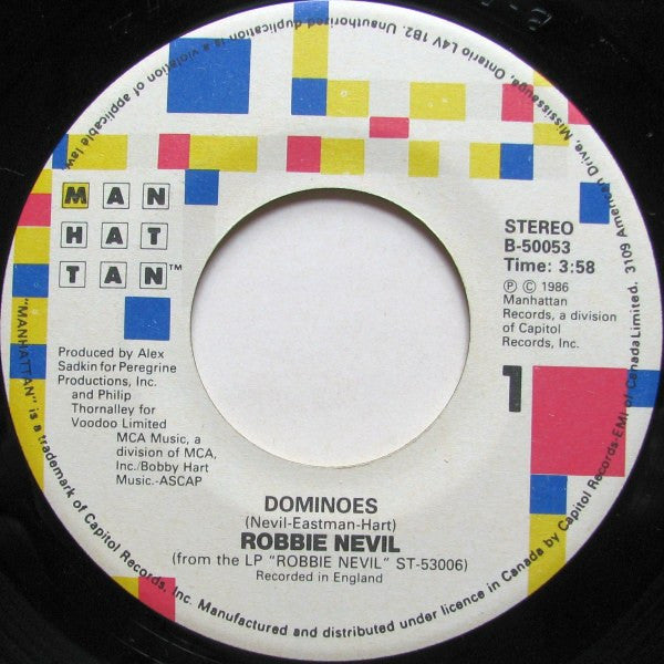 Robbie Nevil : Dominoes (7", Single)