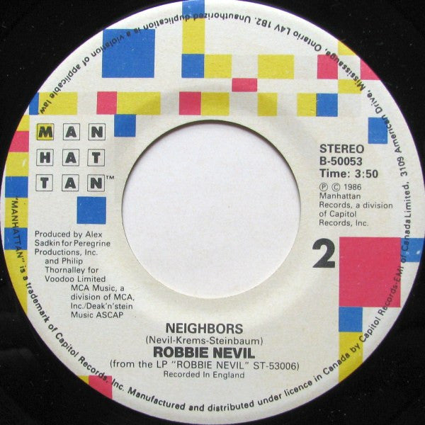 Robbie Nevil : Dominoes (7", Single)