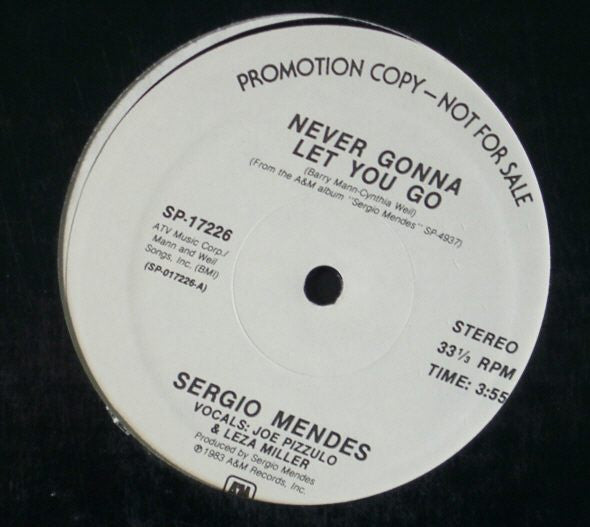 Sergio Mendes* : Never Gonna Let You Go (12", Promo)