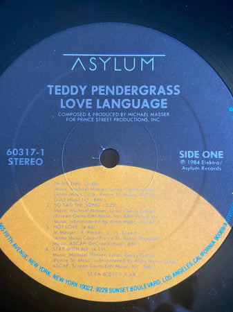 Teddy Pendergrass : Love Language (LP, Album, All)