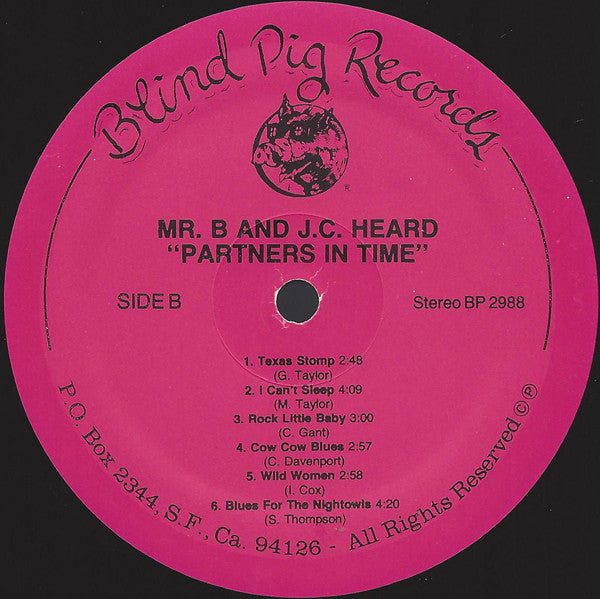 Mr. B (12) w/ J.C. Heard : Partners In Time (LP, Album)