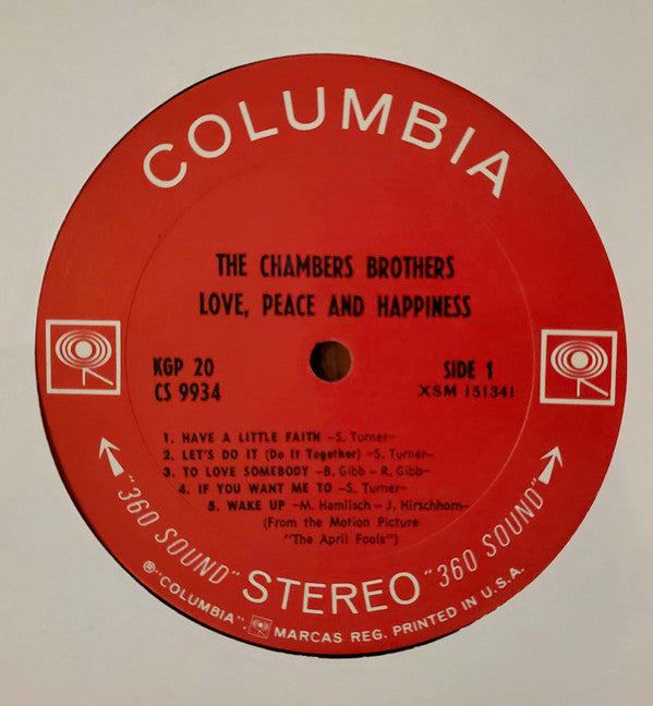 The Chambers Brothers : Love, Peace And Happiness / Live At Bill Graham's Fillmore East (2xLP, Album, Pit)