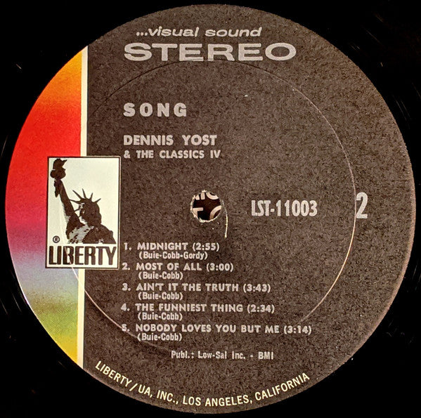 Dennis Yost & The Classics IV : Song (LP, Album, Gat)