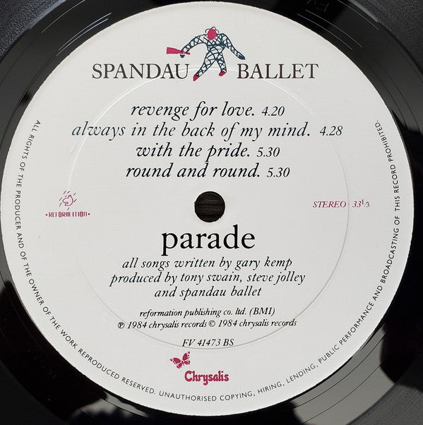 Spandau Ballet : Parade (LP, Album, Pit)