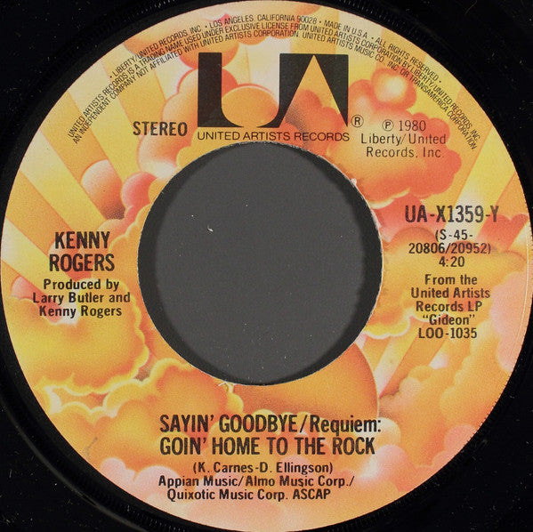 Kenny Rogers : Love The World Away (7", Single, Jac)