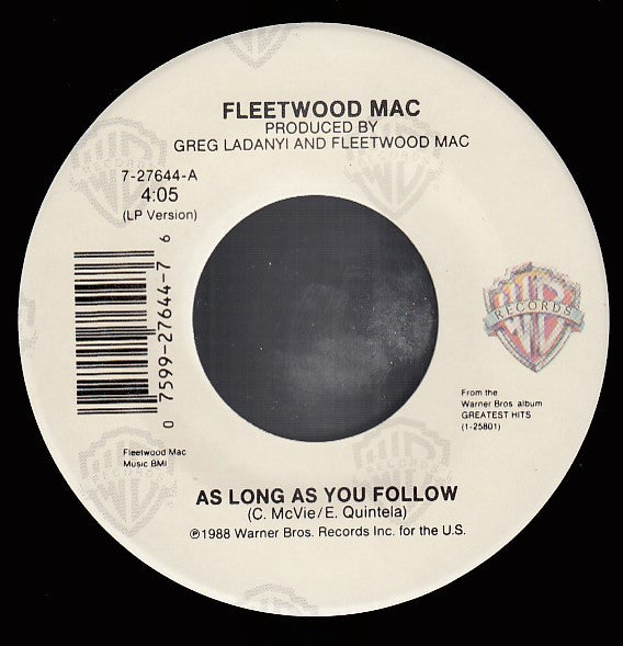 Fleetwood Mac : As Long As You Follow (7", Single)