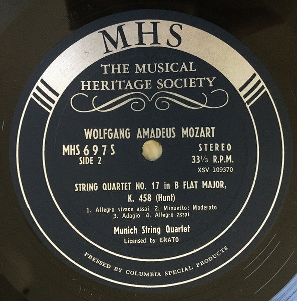 Wolfgang Amadeus Mozart, Munich String Quartet* : String Quartet No. 19 & No. 17 (LP)