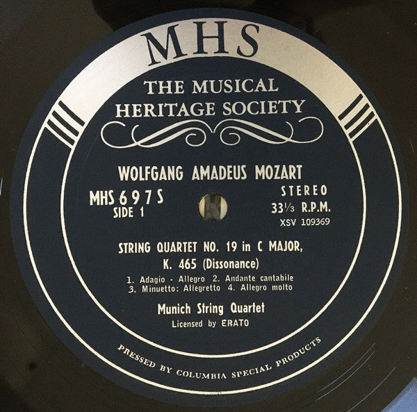 Wolfgang Amadeus Mozart, Munich String Quartet* : String Quartet No. 19 & No. 17 (LP)