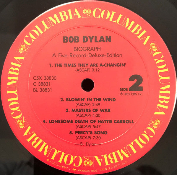 Bob Dylan : Biograph (5xLP, Comp, Pit + Box)
