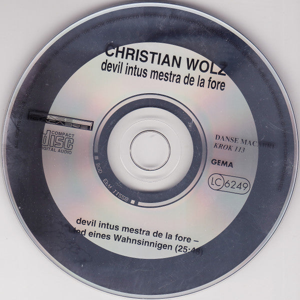 Christian Wolz : Devil Intus Mestra De La Fore (CD)