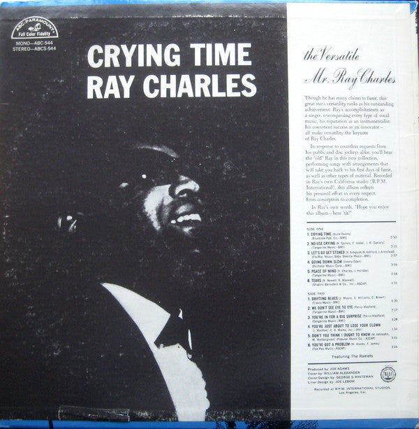 Ray Charles : Crying Time (LP, Album)