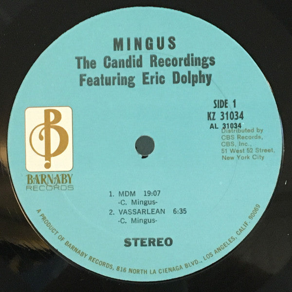 Mingus* Featuring: Eric Dolphy : Mingus - The Candid Recordings (LP, RE, Pit)