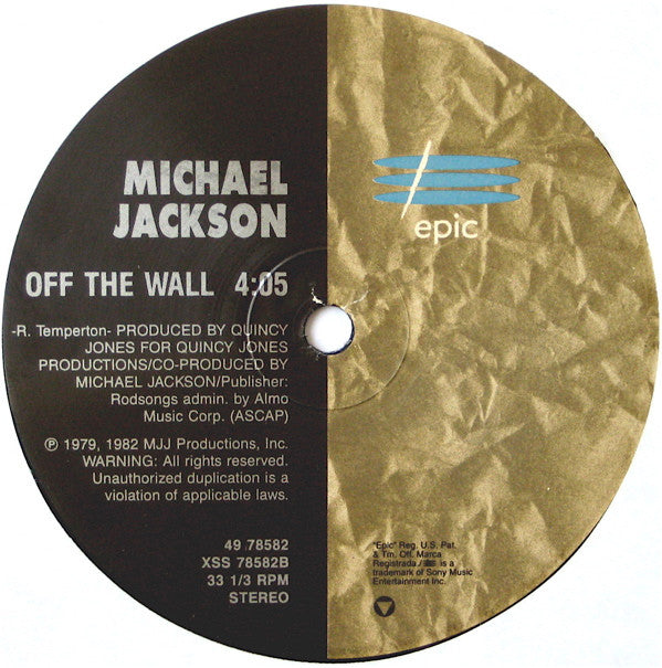 Michael Jackson : Billie Jean / Off The Wall (12", Single)